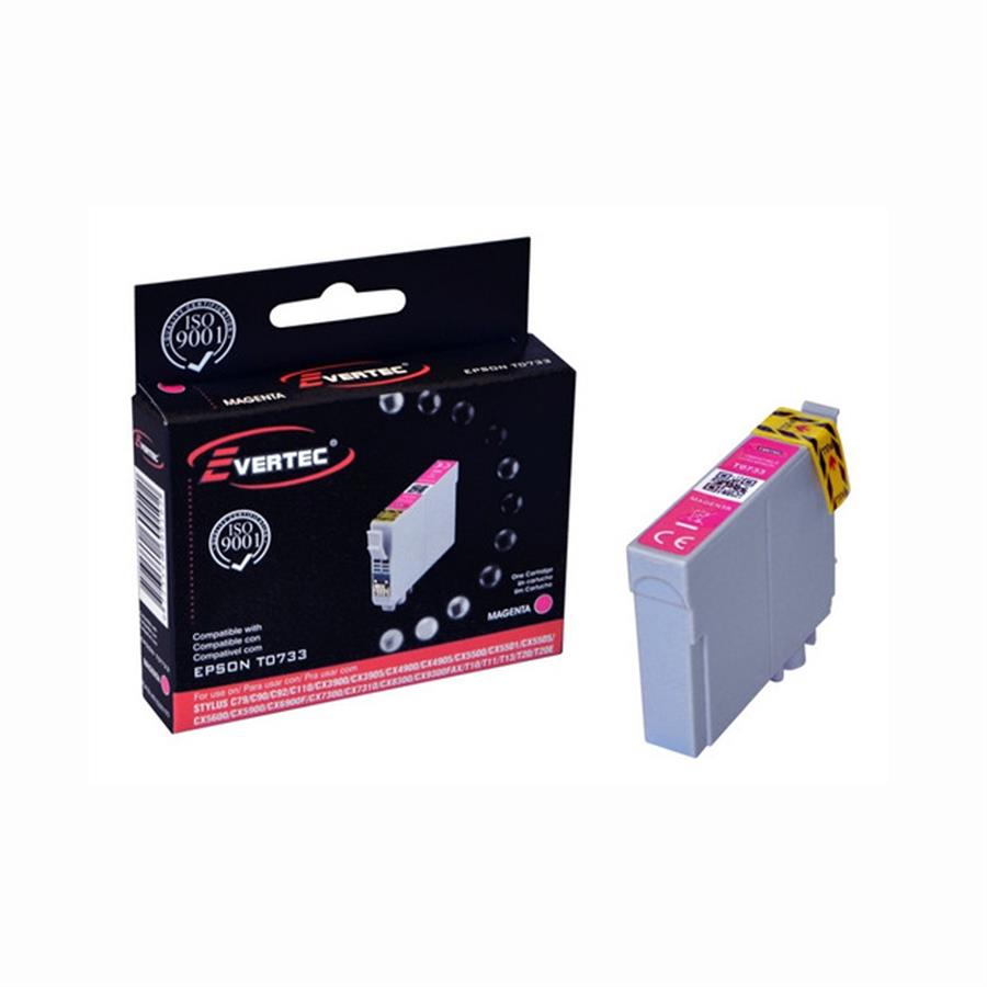 Cartucho de Tinta Evertec compatible Epson T0733N T073320 Magenta