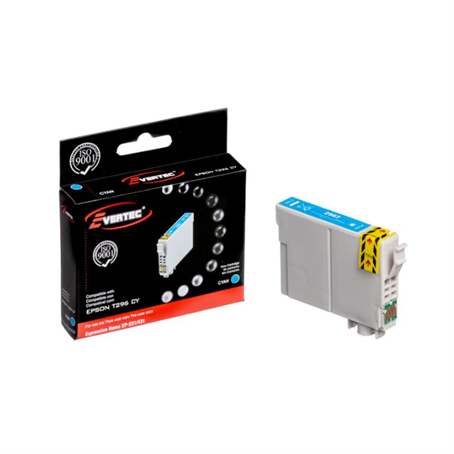 Cartucho Evertec Compatible Con Epson T296 2 Cyan