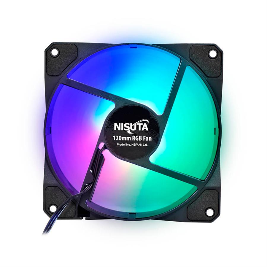 Cooler Nisuta Kit  x2 RGB de 120mm con conector molex 4 pines FAN122L