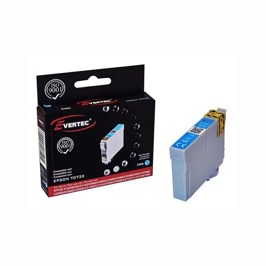 Cartucho de Tinta Evertec compatible Epson T0732N T073220 Cyan