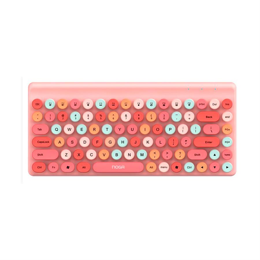 Kit Teclado Y Mouse Noga S5700  Inalambrico Rosa