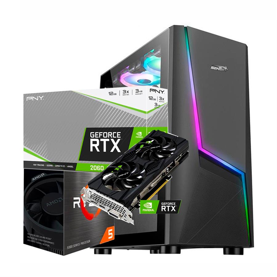 Pc Amd Ryzen 5 5500 16Gb 512Gb M.2 Rtx 2060 12Gb