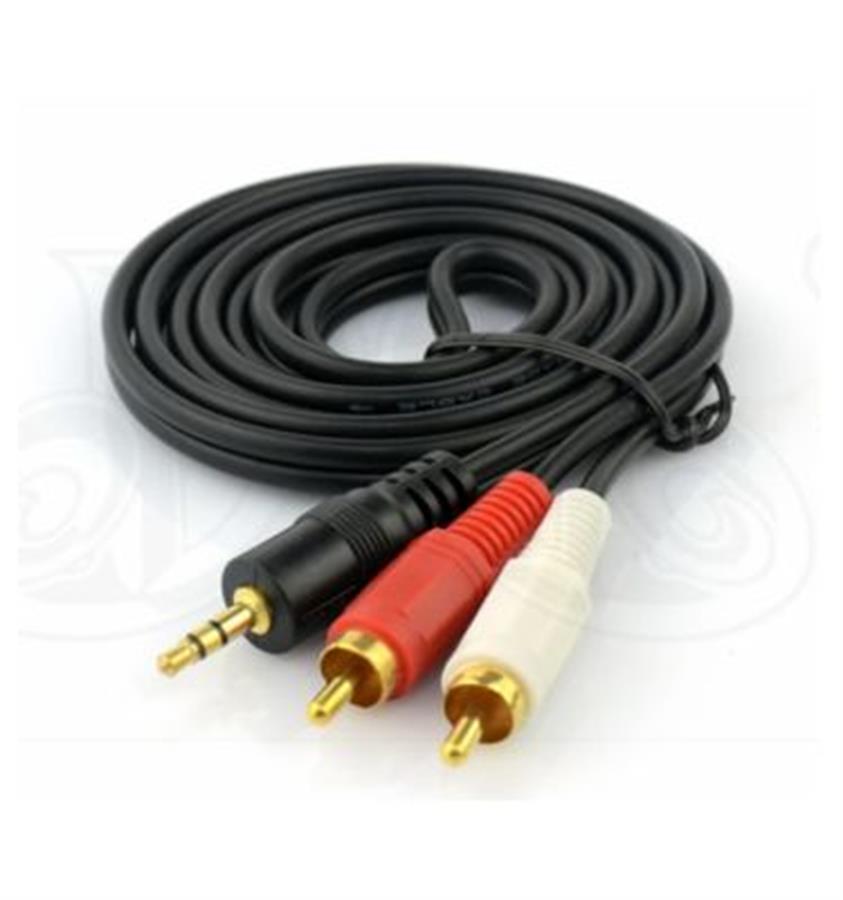 Cable De Miniplug 3.5 A 2 Rca De 3mt Mye-1230