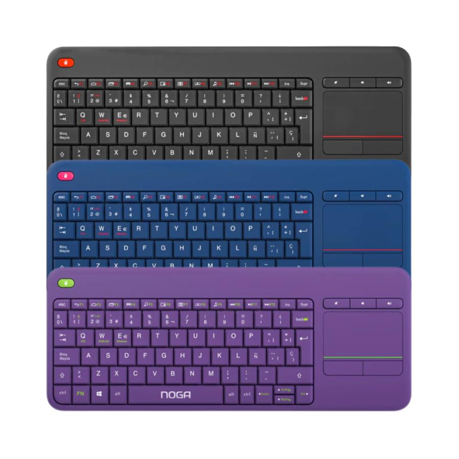 Teclado + Touch Pad Noga Nkb-Q80 Con Conexion Dual Usb + Bluetooth