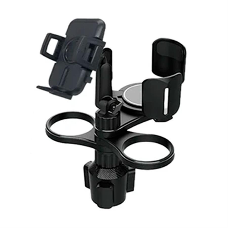 Hx-Zj6108 Soporte De Auto Para 2 Vasos Y Celular + Vaso Grande Ajustable