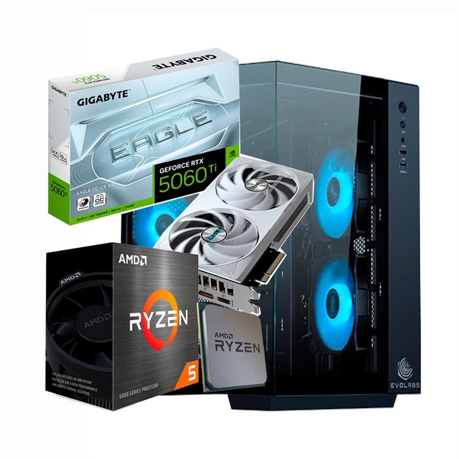 Pc Gamer Ryzen 5 5600X + Rtx 5060Ti Ice White + 16Gb + Ssd 512Gb