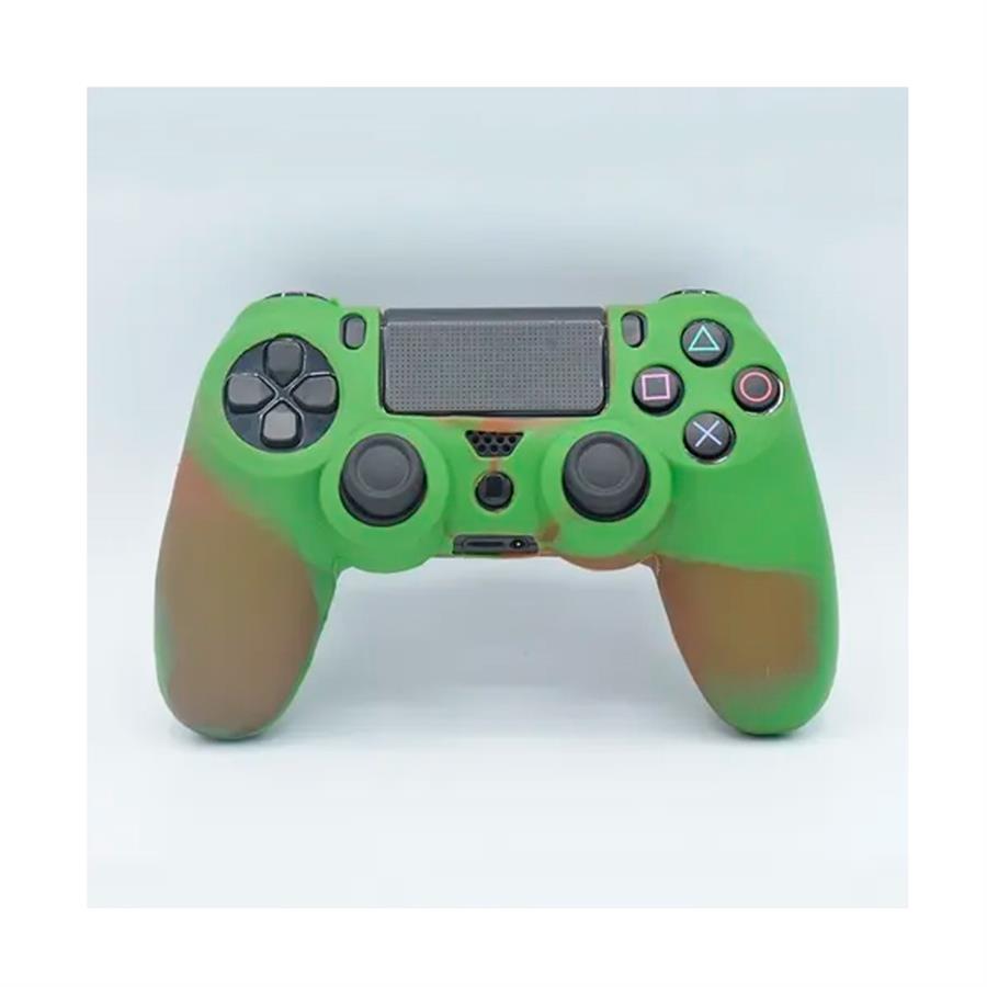 Funda de Silicona protectora para joystick de PS4 Camuflada Verde Marron