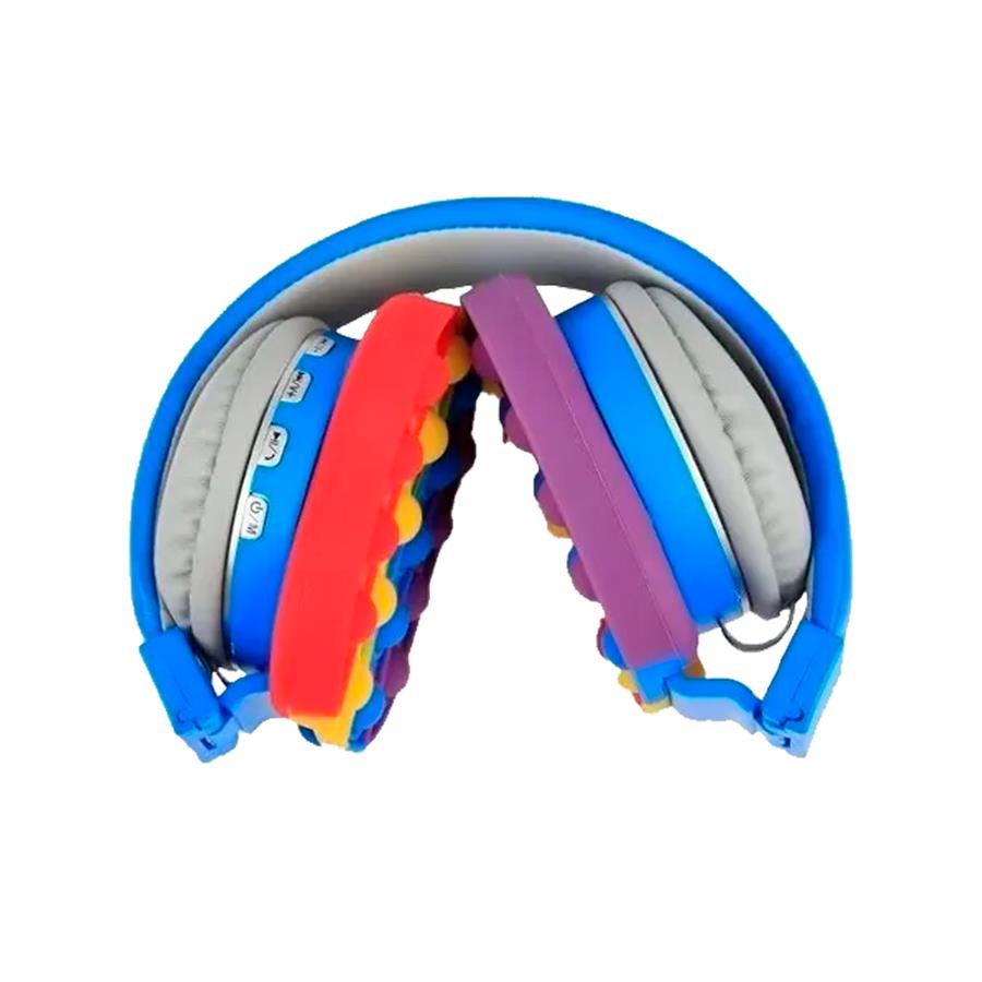 Auricular Bluetooth Pop It  Arcoiris Cxt-806E Azul