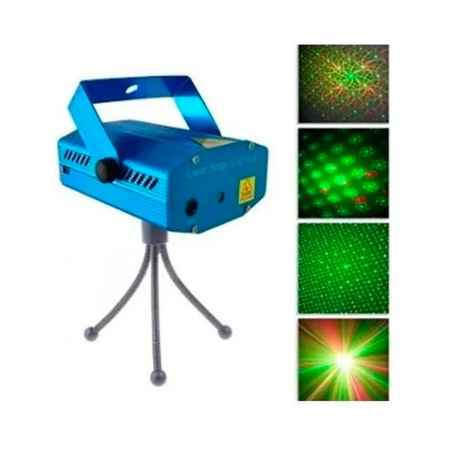 Mini Proyector Lluvia Laser Audio Rítmico Luces Fiesta EMS-06R