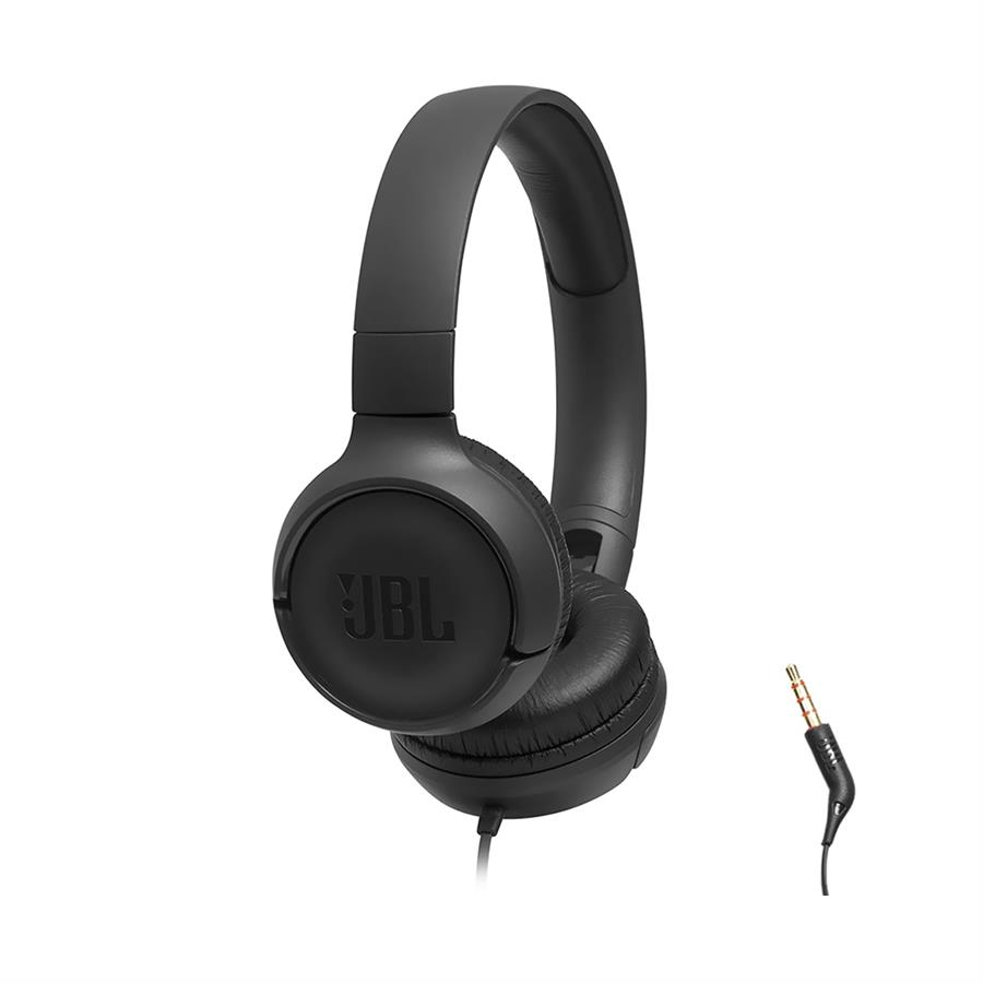 Auricular JBL Tune T500 Pure Bass Con Cable Negro