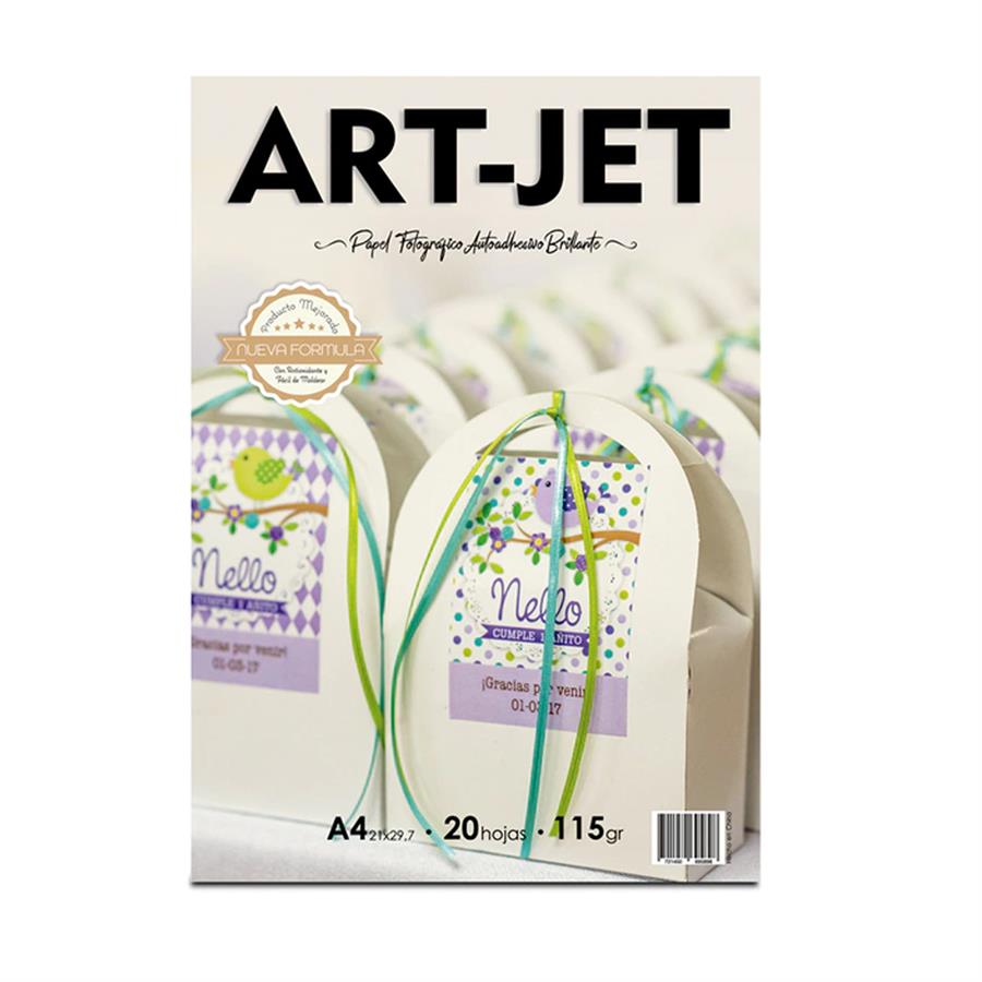 115G-20-A4 Papel Art-Jet Adhesivo Brillante 115g 20H