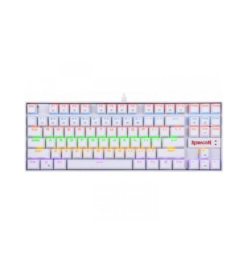 Teclado Mecanico Redragon Kumara K552 Rainbow White Outemu RED ESP