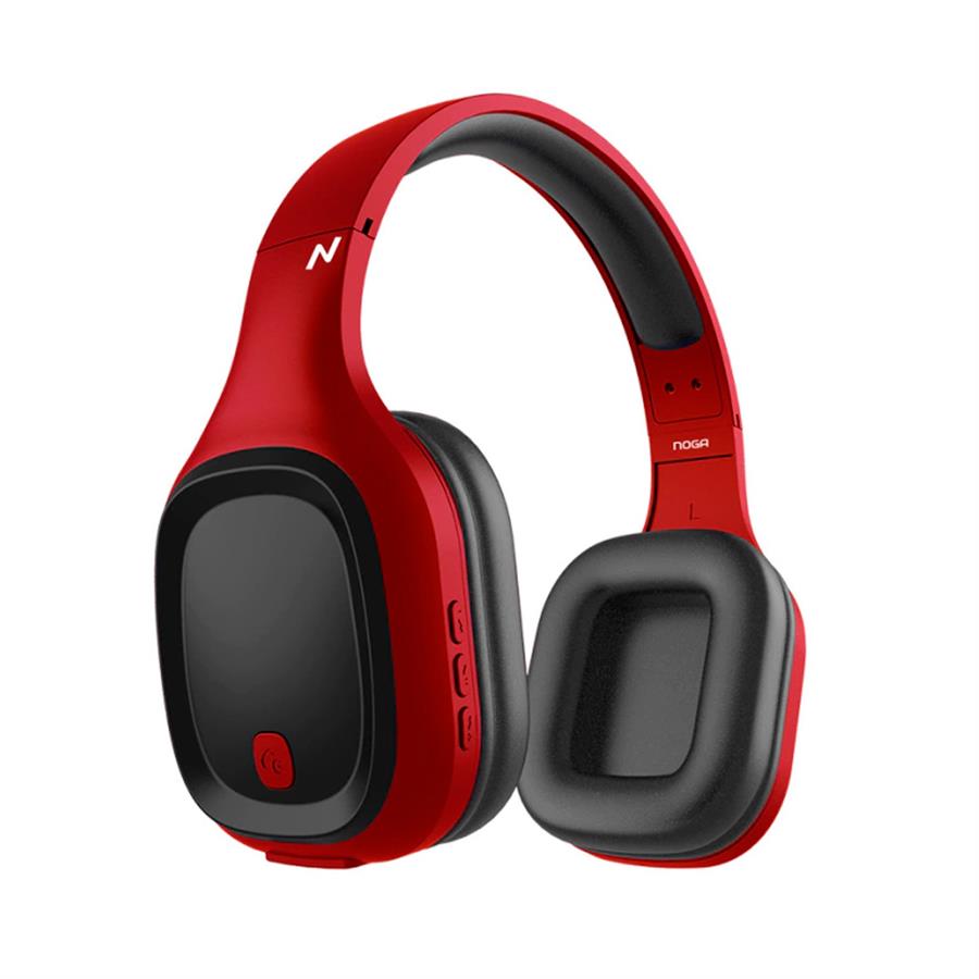 Auricular Noga Bt Con Vincha Ng-918bt Rojo y Negro