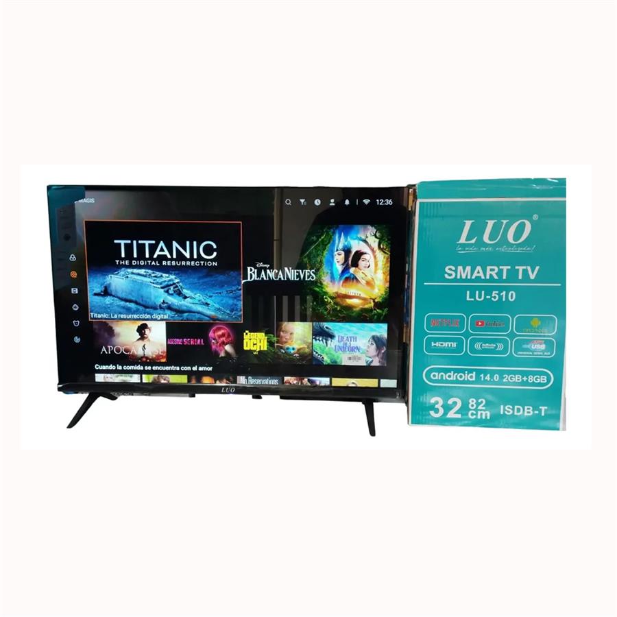 Televisor Smart TV LUO 32″' Pulgadas LU-510 Android 14