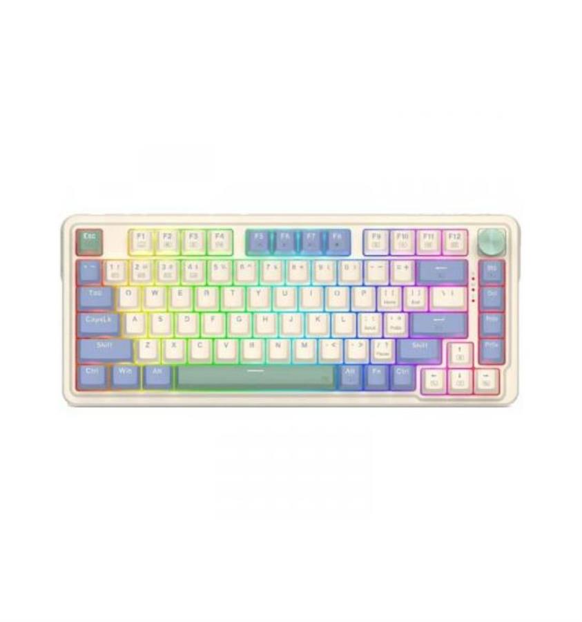 Teclado Mecanico Redragon K673 Ucal PRO Wireless Bluetooth 75% Switch Linear RED Cream/Purple/Green RGB