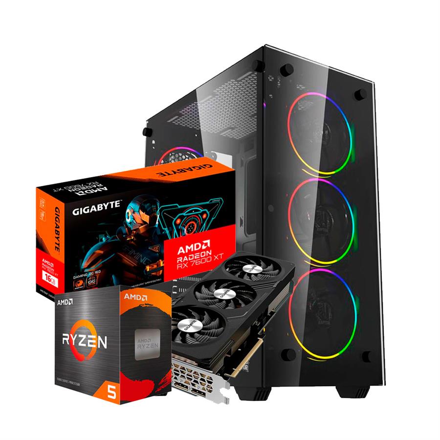 Pc Amd Ryzen 5 5600X 16Gb 1Tb M.2 RX 7600XT