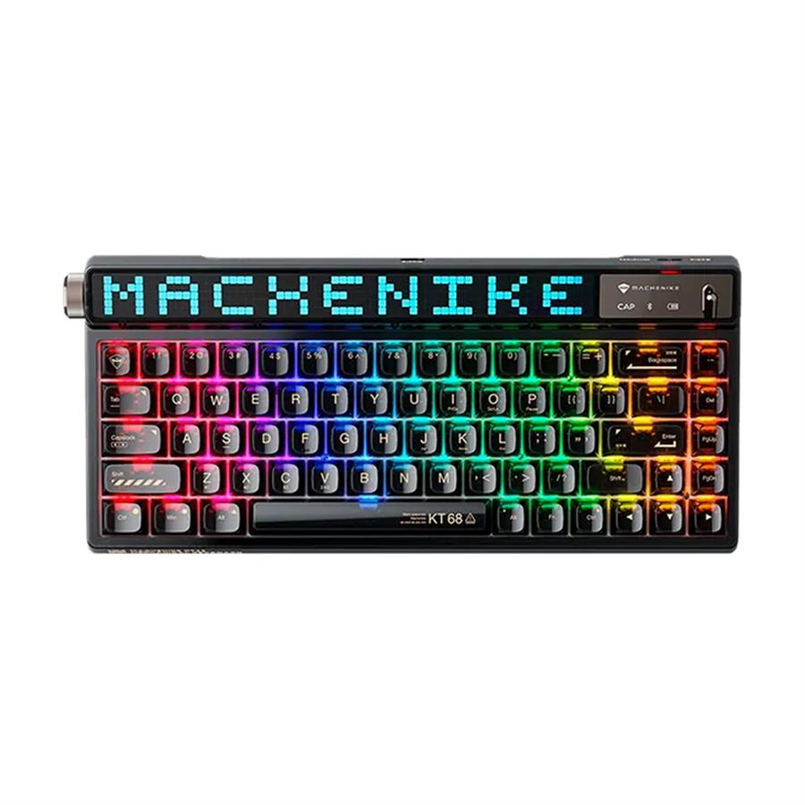 Teclado mecanico Machenike KT68 Pro Smart Screen (inalámbrico en inglés) switch yellow