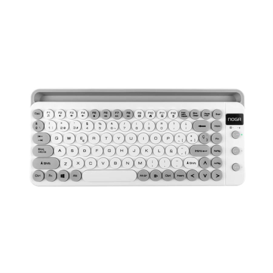 Teclado Noga Nbk-Q40 Slim Inalambrico Usb + Bluetooth Con Soporte Cel