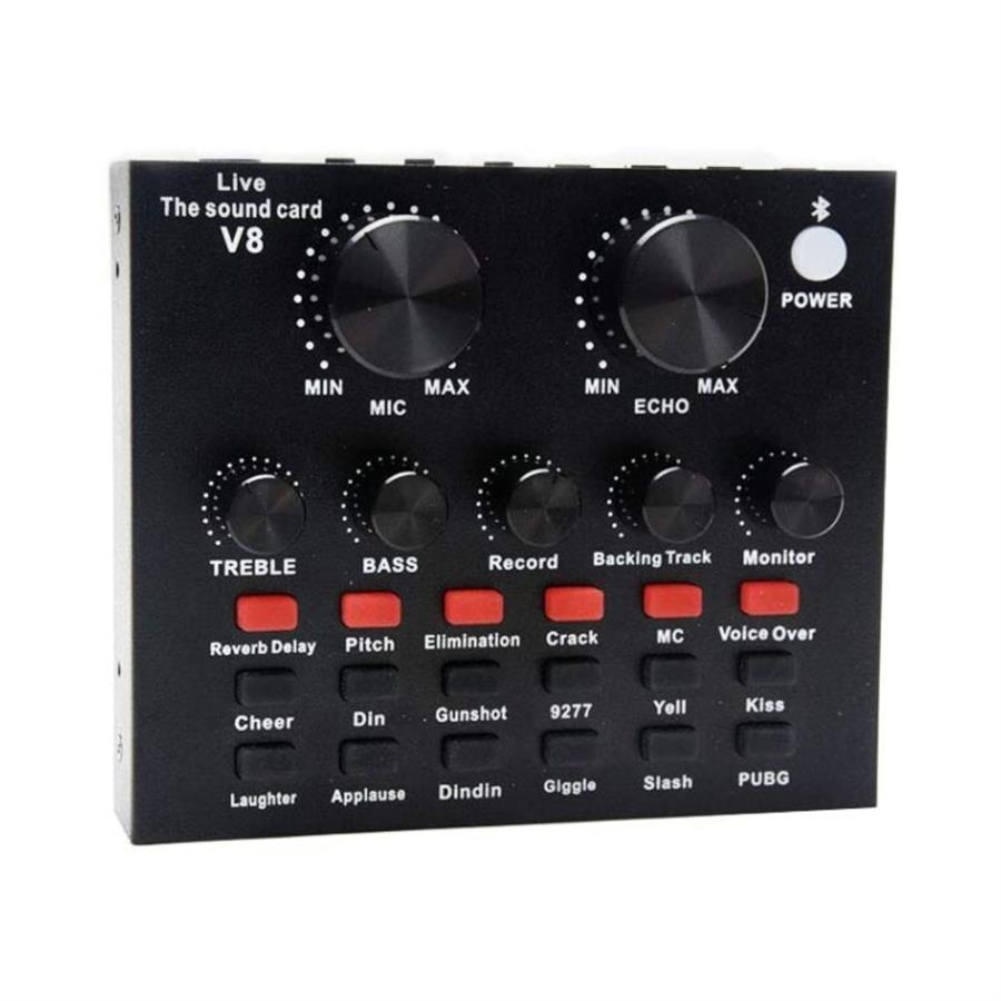 Placa Sonido V8 Sound Card Mezclador Tiktok