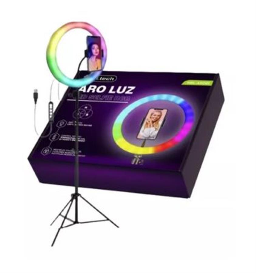 Aro De Luz 26cm Led Rgb Hbl-Aro01 + Tripode Hbl-Tri01