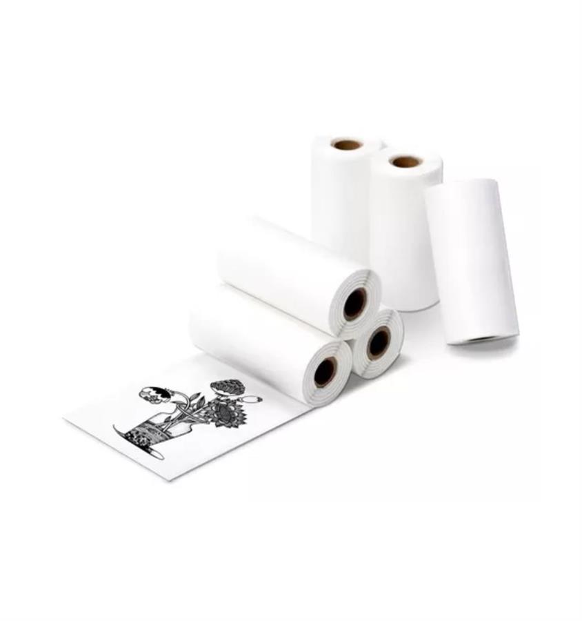 Papel Rollo Térmico  Para Mini Impresoras 57mm X 5,5mtrs Blanco