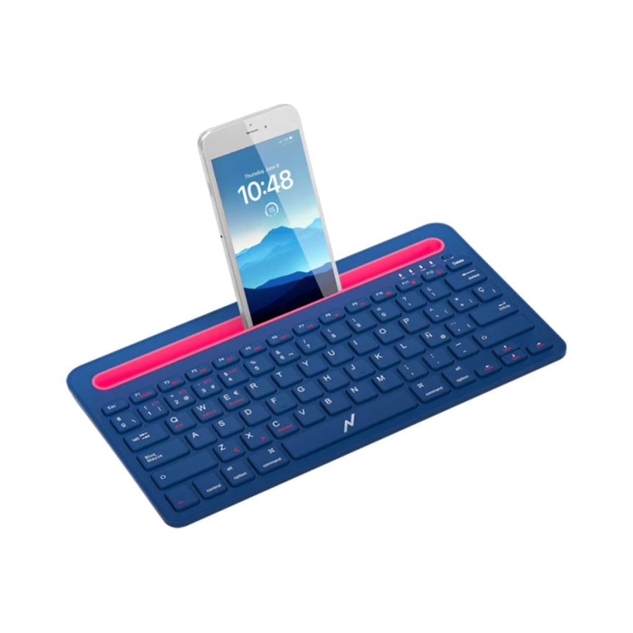 Teclado Noga Nbk-Q70 Slim Inalambrico Usb + Bluetooth Con Soporte Cel