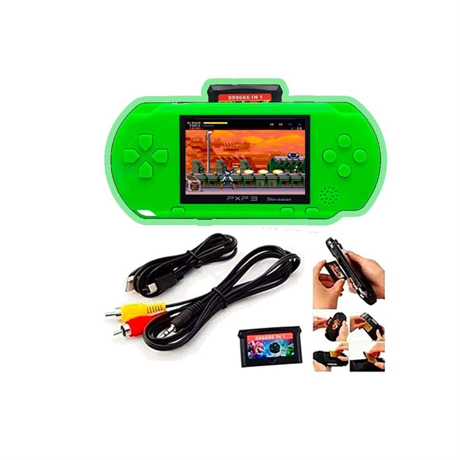 Consola Portatil 16 Bit Alien Tipo Sega Pxp3 Verde